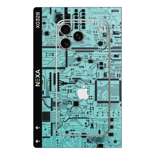 Premium Cypher & Machine Phones Skin - Wholesale | Nexa Skins — X0328 - Cypher & Machine (circuit, tech, motherboard)