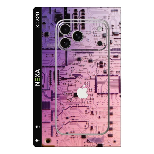 Premium Cypher & Machine Phones Skin - Wholesale | Nexa Skins — X0329 - Cypher & Machine (circuit, futuristic, gradient)
