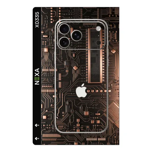 Premium Cypher & Machine Phones Skin - Wholesale | Nexa Skins — X0335 - Cypher & Machine (circuit, tech, copper)