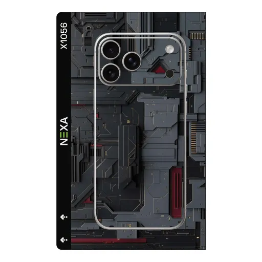Premium Cypher & Machine Phones Skin - Wholesale | Nexa Skins — X1056 - Cypher & Machine (cyberpunk, mechanical, industrial)