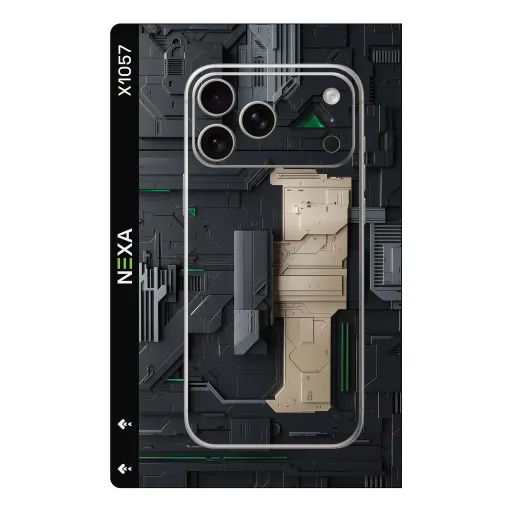 Premium Cypher & Machine Phones Skin - Wholesale | Nexa Skins — X1057 - Cypher & Machine (cyberpunk, mechanical, tech)