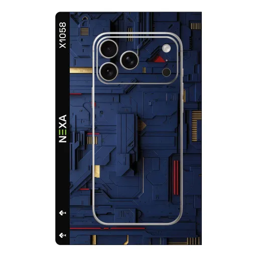 Premium Cypher & Machine Phones Skin - Wholesale | Nexa Skins — X1058 - Cypher & Machine (cyberpunk, futuristic, mechanical)
