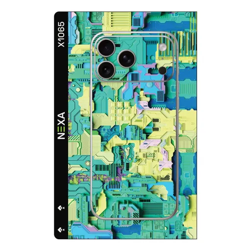 Premium Cypher & Machine Phones Skin - Wholesale | Nexa Skins — X1065 - Cypher & Machine (cyberpunk, tech, circuitry)