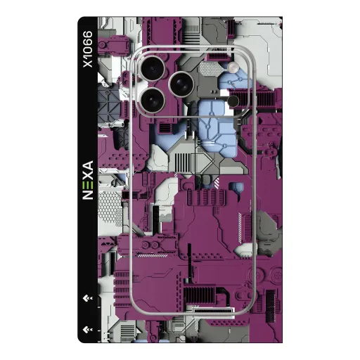 Premium Cypher & Machine Phones Skin - Wholesale | Nexa Skins — X1066 - Cypher & Machine (cyberpunk, mechanical, tech)