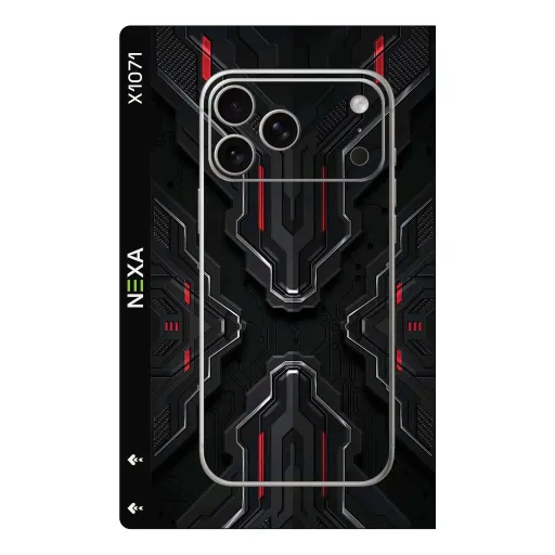 Premium Cypher & Machine Phones Skin - Wholesale | Nexa Skins — X1071 - Cypher & Machine (cyberpunk, futuristic, mechanical)