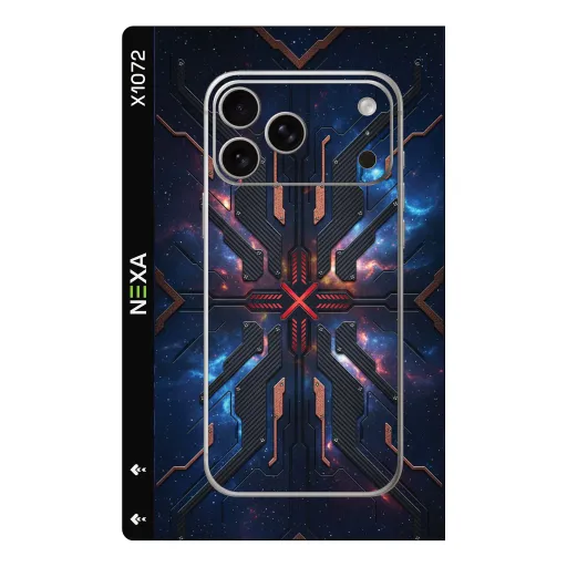 Premium Cypher & Machine Phones Skin - Wholesale | Nexa Skins — X1072 - Cypher & Machine (cyberpunk, mechanical, nebula)