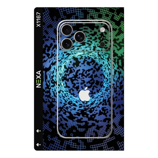 Premium Cypher & Machine Phones Skin - Wholesale | Nexa Skins — X1167 - Cypher & Machine (pixel, digital, gradient)