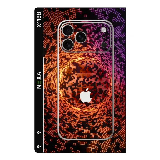 Premium Cypher & Machine Phones Skin - Wholesale | Nexa Skins — X1168 - Cypher & Machine (digital, pixel, gradient)