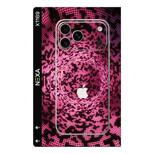 Premium Cypher & Machine Phones Skin - Wholesale | Nexa Skins — X1169 - Cypher & Machine (pixel, neon, pink)