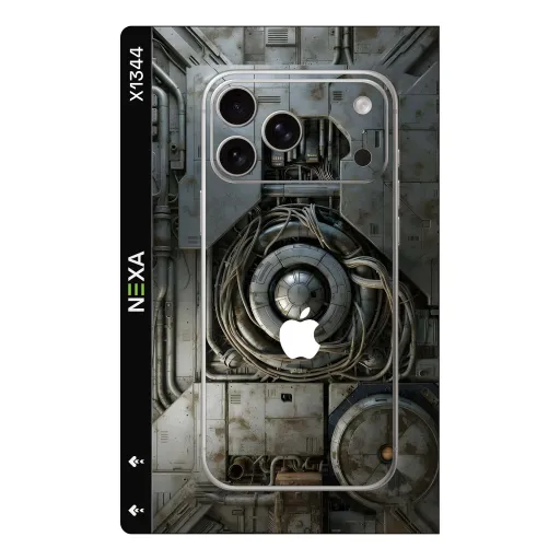 Premium Cypher & Machine Phones Skin - Wholesale | Nexa Skins — X1344 - Cypher & Machine (cyberpunk, industrial, mechanical)