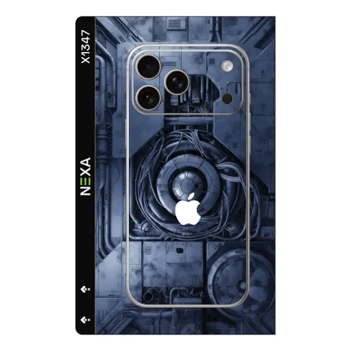 Premium Cypher & Machine Phones Skin - Wholesale | Nexa Skins — X1347 - Cypher & Machine (cyberpunk, mechanical, industrial)