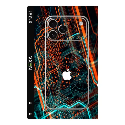 Premium Cypher & Machine Phones Skin - Wholesale | Nexa Skins — X1391 - Cypher & Machine (circuit, futuristic, technology)