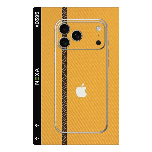 Premium Fabrics Phones Skin - Wholesale | Nexa Skins — X0395 - Fabrics (yellow, mustard, carbon fiber)