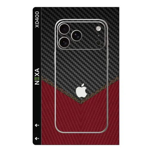 Premium Fabrics Phones Skin - Wholesale | Nexa Skins — X0400 - Fabrics (carbon fiber, maroon, geometric)