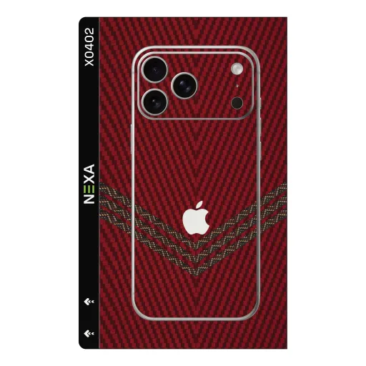 Premium Fabrics Phones Skin - Wholesale | Nexa Skins — X0402 - Fabrics (carbon fiber, burgundy, chevron)