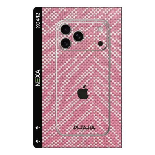 Premium Fabrics Phones Skin - Wholesale | Nexa Skins — X0412 - Fabrics (woven, carbon fiber, pink)