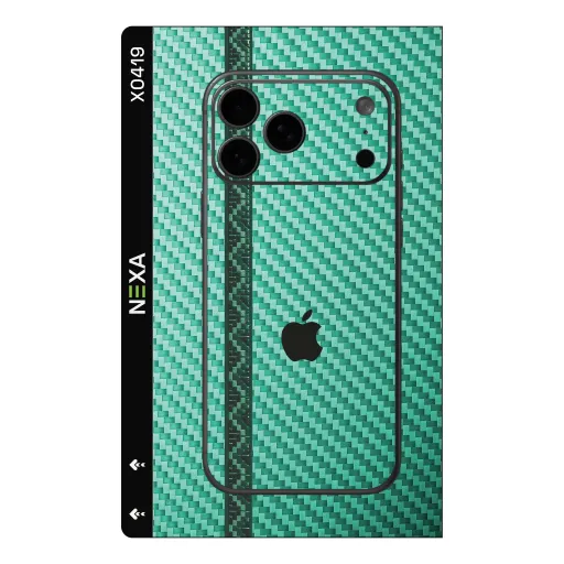 Premium Fabrics Phones Skin - Wholesale | Nexa Skins — X0419 - Fabrics (carbon fiber, turquoise, teal)