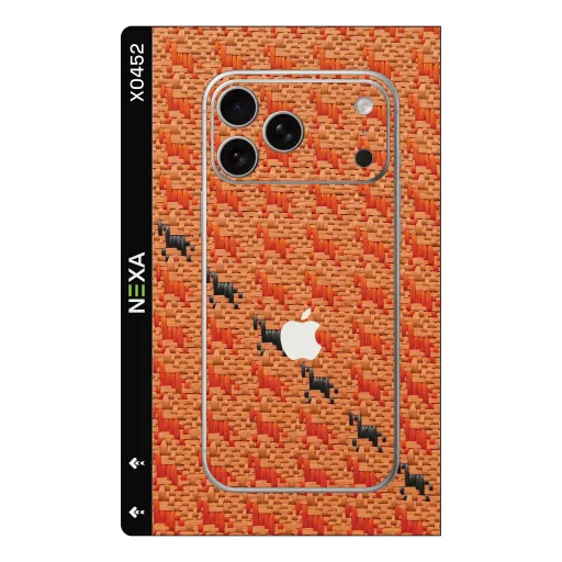 Premium Fabrics Phones Skin - Wholesale | Nexa Skins — X0452 - Fabrics (woven, textile, orange)