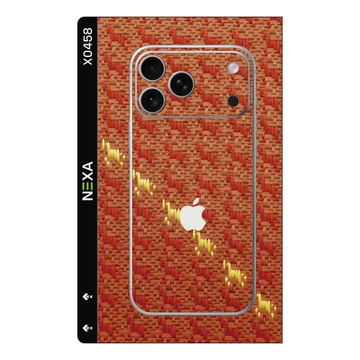 Premium Fabrics Phones Skin - Wholesale | Nexa Skins — X0458 - Fabrics (woven, textile, orange)