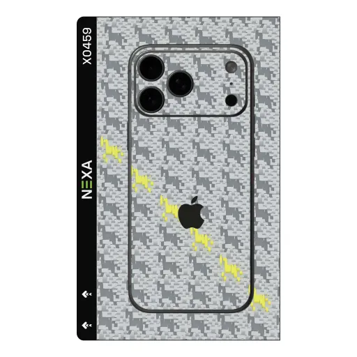 Premium Fabrics Phones Skin - Wholesale | Nexa Skins — X0459 - Fabrics (houndstooth, neon yellow, modern)