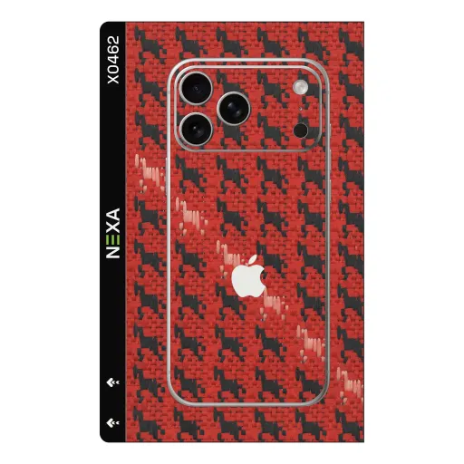 Premium Fabrics Phones Skin - Wholesale | Nexa Skins — X0462 - Fabrics (equestrian, red, black)