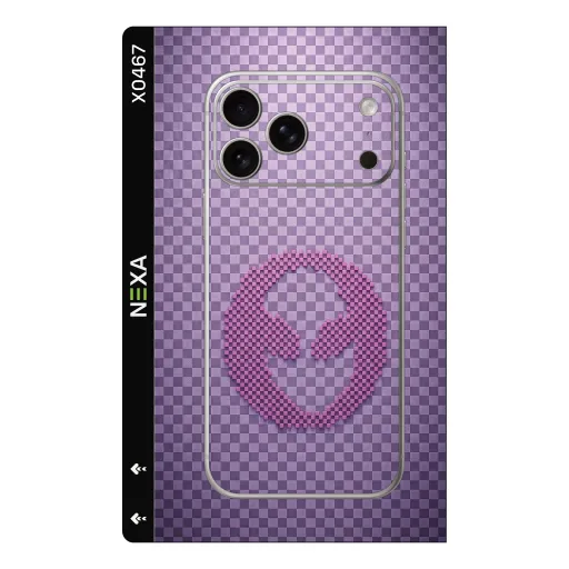 Premium Fabrics Phones Skin - Wholesale | Nexa Skins — X0467 - Fabrics (purple, checkered, pixelated)