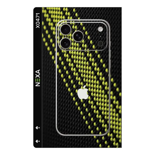 Premium Fabrics Phones Skin - Wholesale | Nexa Skins — X0471 - Fabrics (carbon fiber, neon yellow, athletic)
