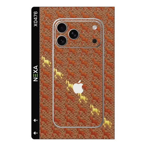 Premium Fabrics Phones Skin - Wholesale | Nexa Skins — X0476 - Fabrics (woven, textured, terracotta)