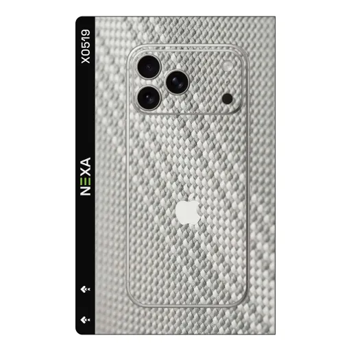 Premium Fabrics Phones Skin - Wholesale | Nexa Skins — X0519 - Fabrics (woven, textured, silver)