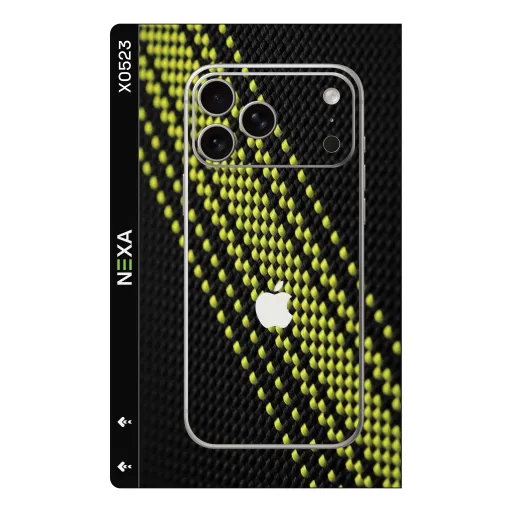 Premium Fabrics Phones Skin - Wholesale | Nexa Skins — X0523 - Fabrics (carbon fiber, neon yellow, athletic)
