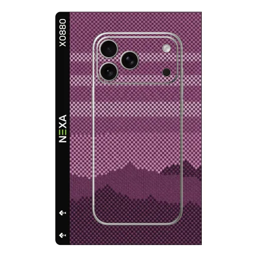Premium Fabrics Phones Skin - Wholesale | Nexa Skins — X0880 - Fabrics (purple, checkered, woven)