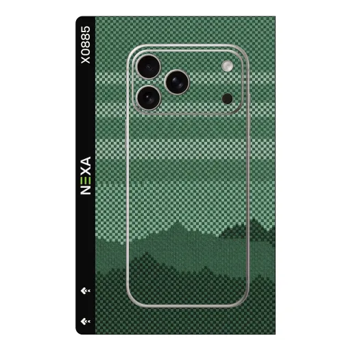 Premium Fabrics Phones Skin - Wholesale | Nexa Skins — X0885 - Fabrics (green, checkered, pixelated)