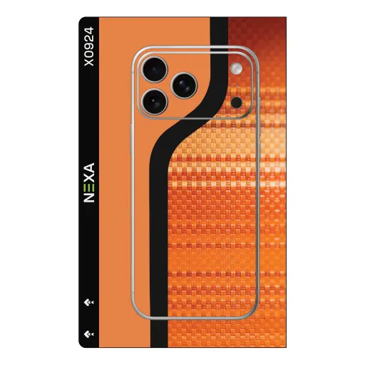 سكن Fabrics بريميوم لأجهزة Phones - بيع بالجملة | Nexa Skins — X0924 - Fabrics (orange, woven, carbon fiber)