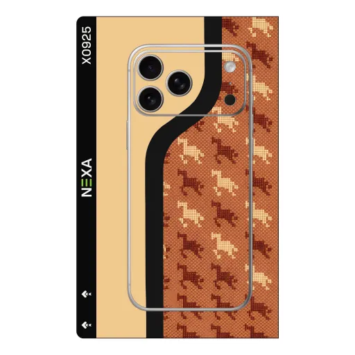 Premium Fabrics Phones Skin - Wholesale | Nexa Skins — X0925 - Fabrics (equestrian, monogram, pixel art)