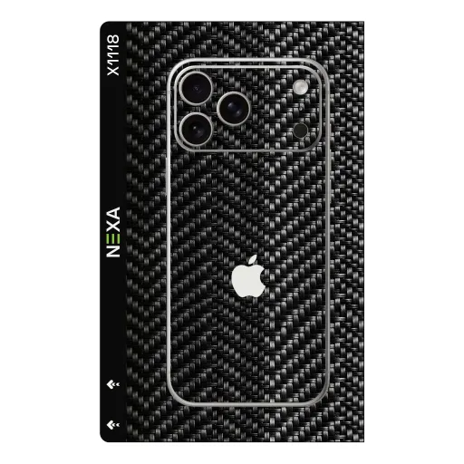 Premium Fabrics Phones Skin - Wholesale | Nexa Skins — X1118 - Fabrics (carbon fiber, black, textured)