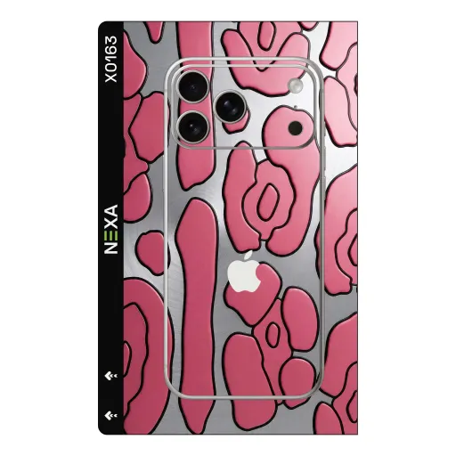 Premium Flowers Phones Skin - Wholesale | Nexa Skins — X0163 - Flowers (leopard print, metallic, pink)