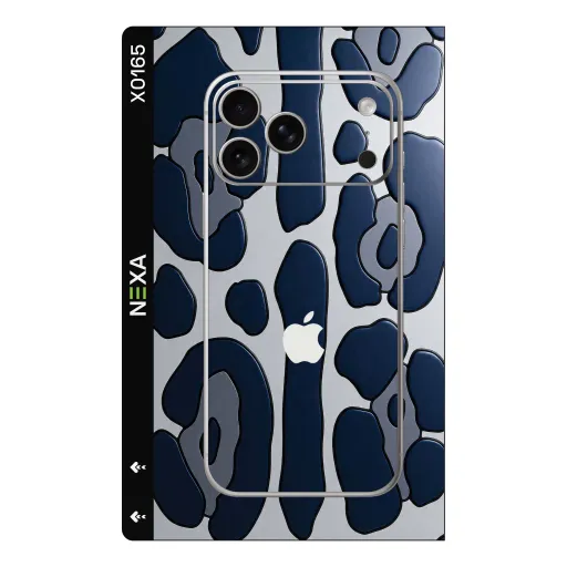 Premium Flowers Phones Skin - Wholesale | Nexa Skins — X0165 - Flowers (leopard print, animal skin, navy blue)