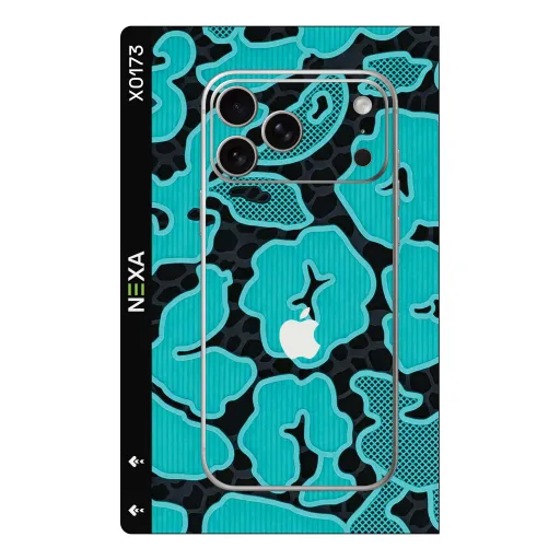 Premium Flowers Phones Skin - Wholesale | Nexa Skins — X0173 - Flowers (lace, turquoise, floral)
