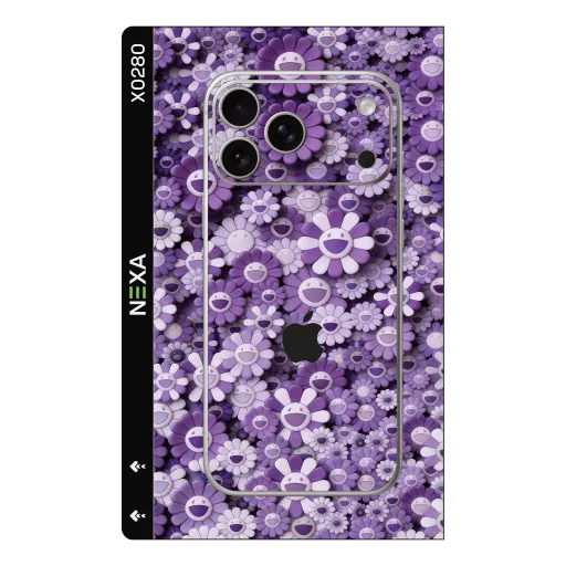Premium Flowers Phones Skin - Wholesale | Nexa Skins — X0280 - Flowers (murakami, floral, purple)