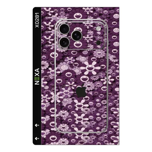 Premium Flowers Phones Skin - Wholesale | Nexa Skins — X0281 - Flowers (murakami, floral, purple)