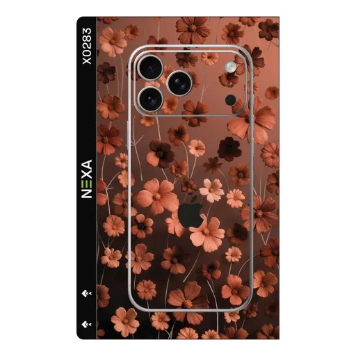 Premium Flowers Phones Skin - Wholesale | Nexa Skins — X0283 - Flowers (floral, copper, terracotta)