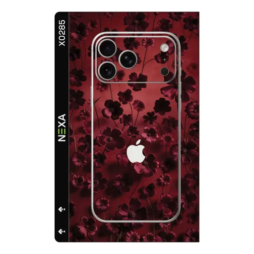 Premium Flowers Phones Skin - Wholesale | Nexa Skins — X0285 - Flowers (burgundy, floral, botanical)