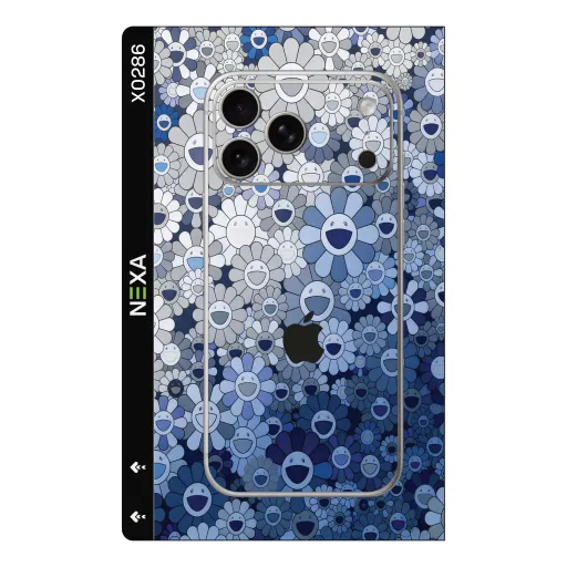 Premium Flowers Phones Skin - Wholesale | Nexa Skins — X0286 - Flowers (murakami, floral, blue)