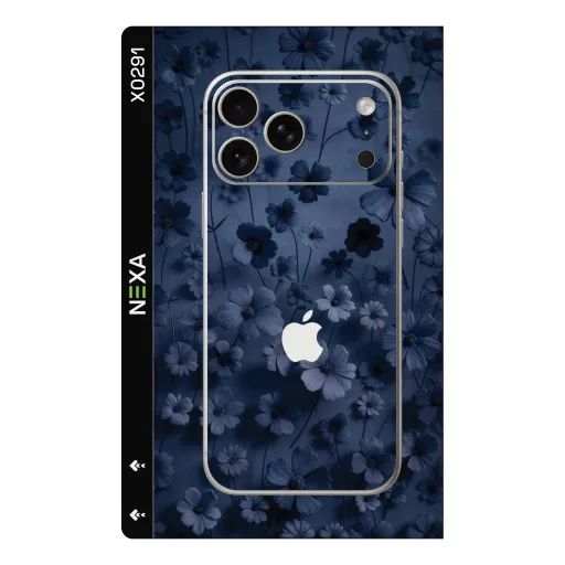 Premium Flowers Phones Skin - Wholesale | Nexa Skins — X0291 - Flowers (floral, navy blue, botanical)