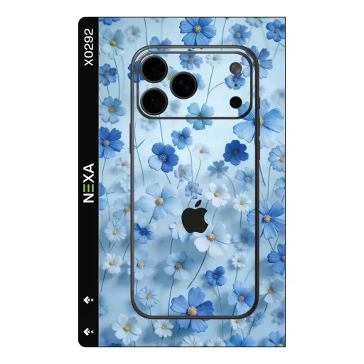 Premium Flowers Phones Skin - Wholesale | Nexa Skins — X0292 - Flowers (floral, blue, botanical)