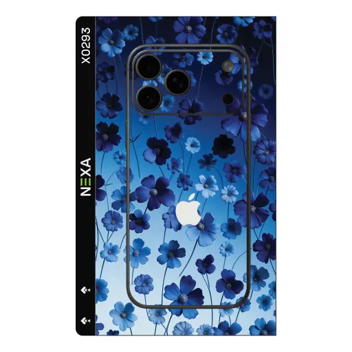 Premium Flowers Phones Skin - Wholesale | Nexa Skins — X0293 - Flowers (floral, botanical, navy blue)
