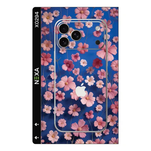 Premium Flowers Phones Skin - Wholesale | Nexa Skins — X0294 - Flowers (floral, botanical, blue)