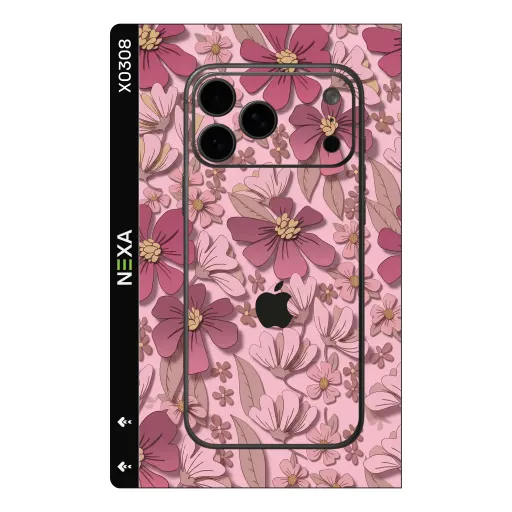 Premium Flowers Phones Skin - Wholesale | Nexa Skins — X0308 - Flowers (floral, botanical, pink)