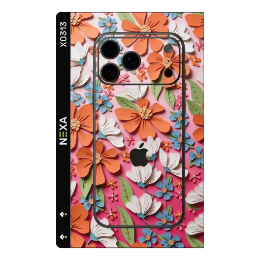 Premium Flowers Phones Skin - Wholesale | Nexa Skins — X0313 - Flowers (floral, papercraft, layered)