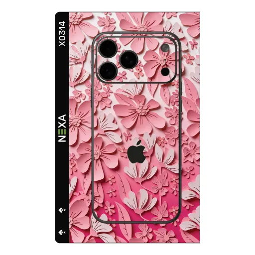 Premium Flowers Phones Skin - Wholesale | Nexa Skins — X0314 - Flowers (floral, pink, paper cut)